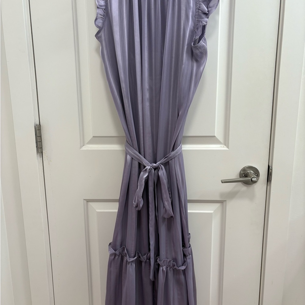 Lavender Maxi Dress with Ruffle Details